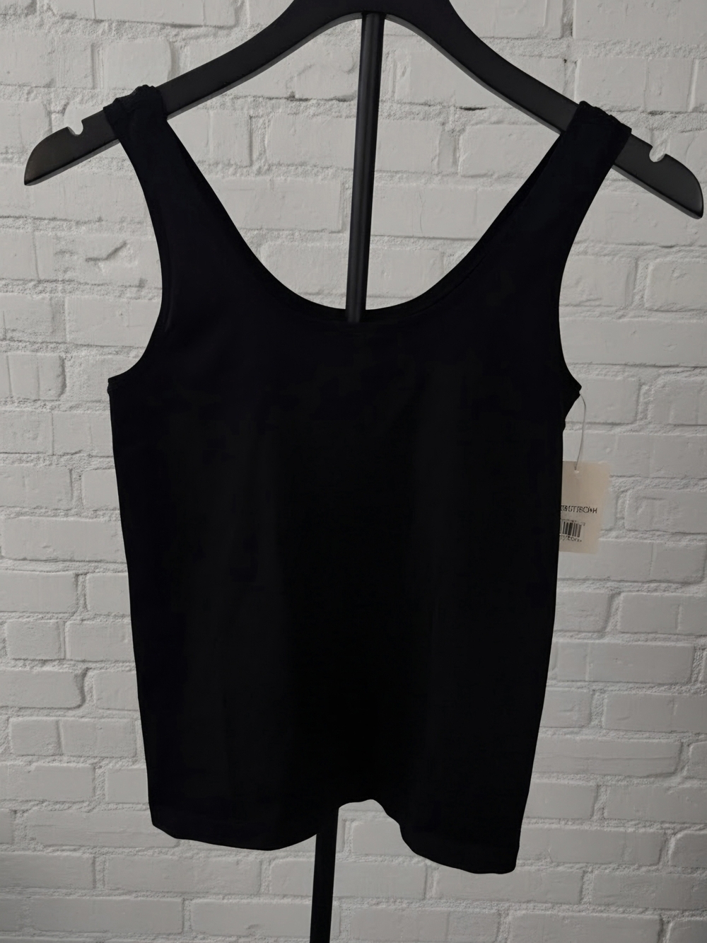 Nordstrom Black Scoop Neck Tank Top Size L NWT